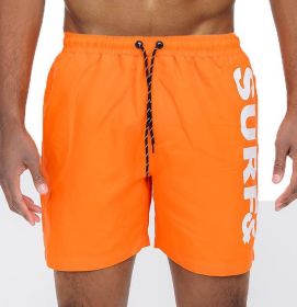 Surf&Beach Swim Trunks Board Shorts (Color: Orange, size: M)
