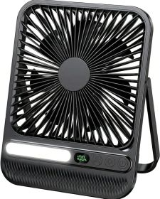 7-Inch Portable Travel Fan, Cruise Ship Approved (Color: Classic Black)