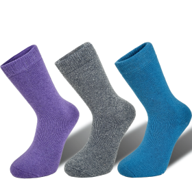 3 Pairs Women Thermal Lambswool Socks (Style: Style 2, Shoe Size: 5-7)